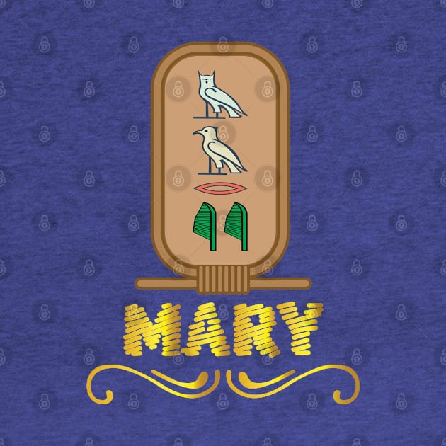 MARY-American names in hieroglyphic letters,  a Khartouch by egygraphics